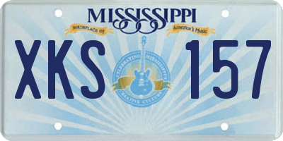 MS license plate XKS157
