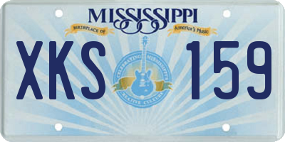 MS license plate XKS159
