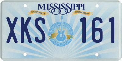MS license plate XKS161