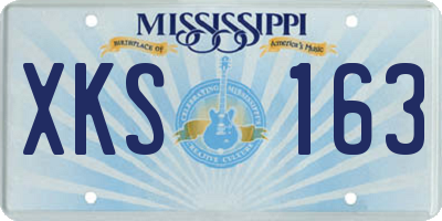 MS license plate XKS163