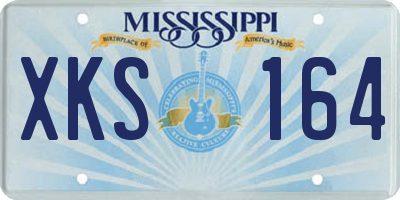 MS license plate XKS164