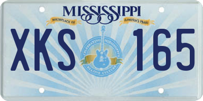 MS license plate XKS165
