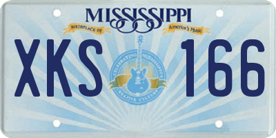 MS license plate XKS166