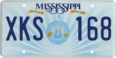 MS license plate XKS168