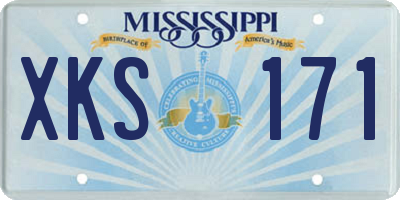 MS license plate XKS171