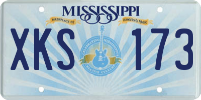 MS license plate XKS173