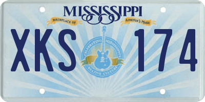 MS license plate XKS174