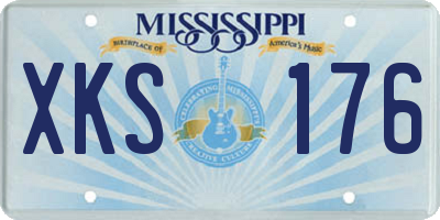 MS license plate XKS176