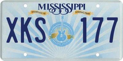 MS license plate XKS177