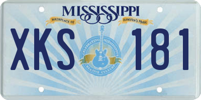 MS license plate XKS181
