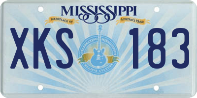 MS license plate XKS183