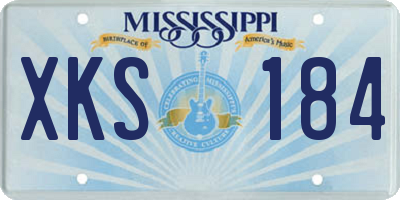 MS license plate XKS184