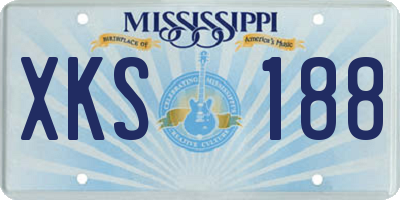 MS license plate XKS188