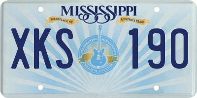MS license plate XKS190
