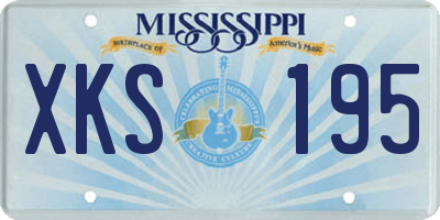 MS license plate XKS195