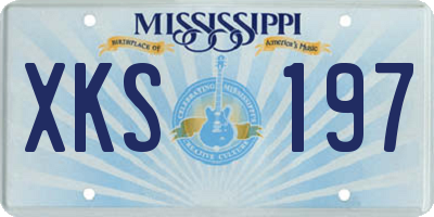 MS license plate XKS197