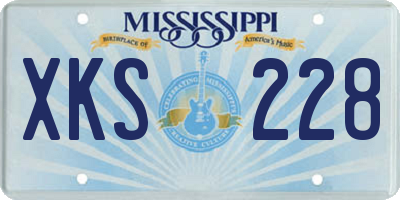 MS license plate XKS228