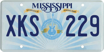 MS license plate XKS229