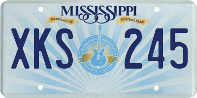 MS license plate XKS245