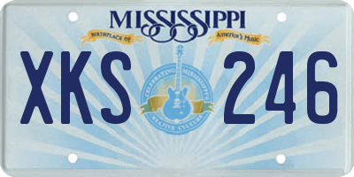 MS license plate XKS246