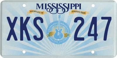 MS license plate XKS247
