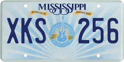 MS license plate XKS256