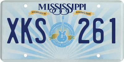 MS license plate XKS261