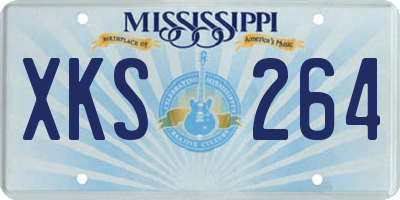MS license plate XKS264