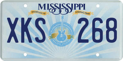 MS license plate XKS268