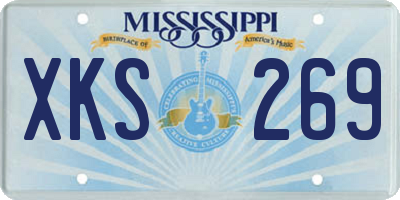 MS license plate XKS269
