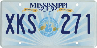MS license plate XKS271