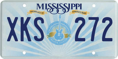 MS license plate XKS272