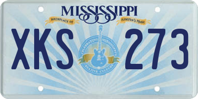 MS license plate XKS273