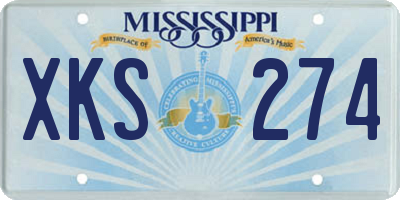MS license plate XKS274