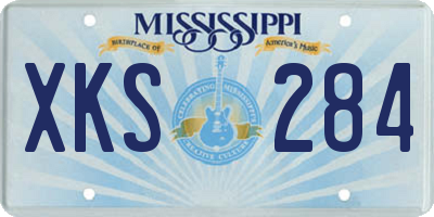 MS license plate XKS284