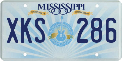 MS license plate XKS286