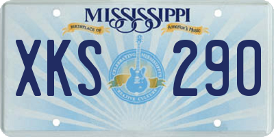 MS license plate XKS290