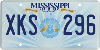MS license plate XKS296