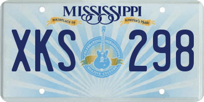 MS license plate XKS298