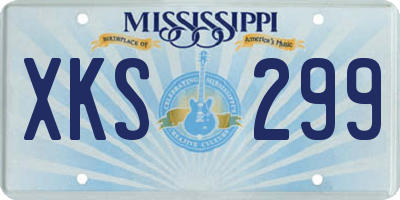 MS license plate XKS299