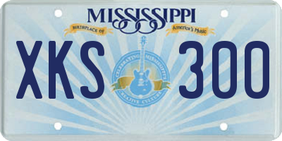 MS license plate XKS300
