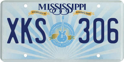 MS license plate XKS306