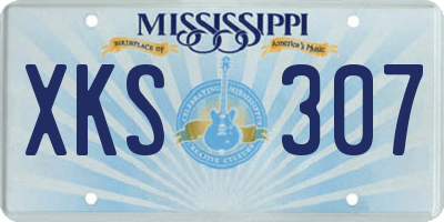 MS license plate XKS307