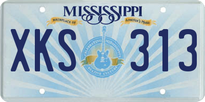 MS license plate XKS313