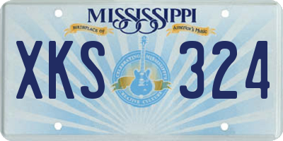 MS license plate XKS324