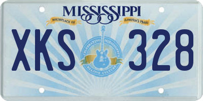 MS license plate XKS328