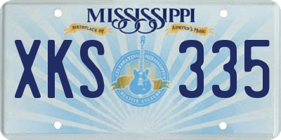 MS license plate XKS335