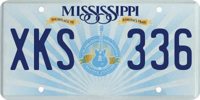 MS license plate XKS336