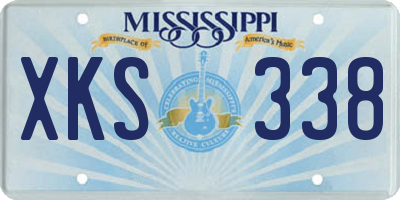 MS license plate XKS338