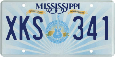 MS license plate XKS341
